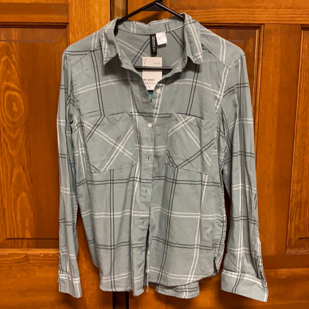 Nwt H&M Plaid Button Down